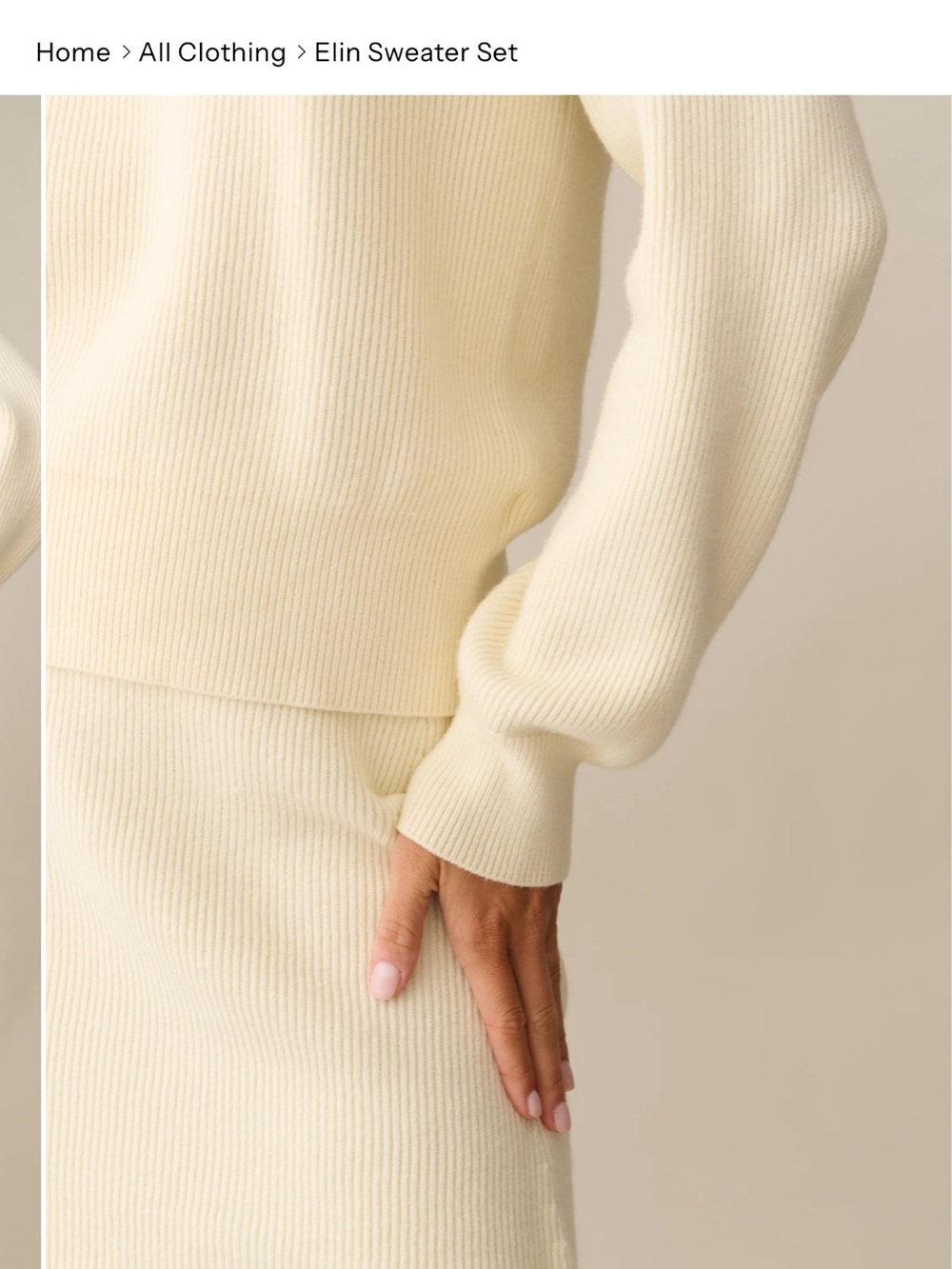 Theory Cream Mini Sweater Set - Picture 5 of 7